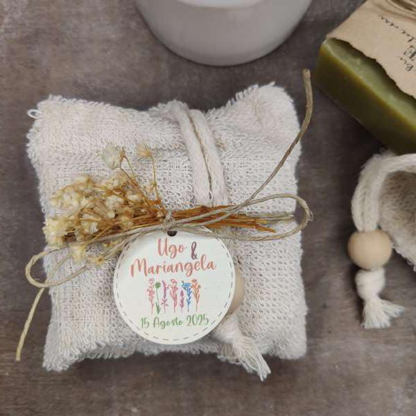 bomboniera sapone profumato fiori ecofattoart